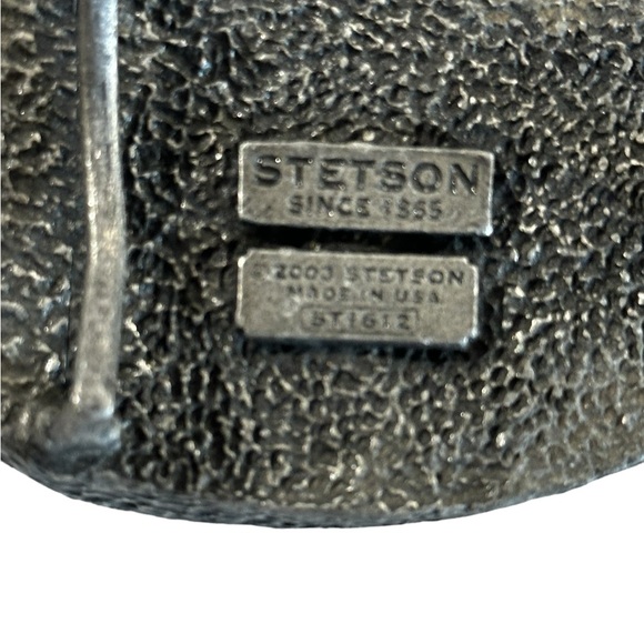 COPY - VINTAGE 2003 METAL STETSON BUCKLE MADE IN USA - Picture 7 of 10